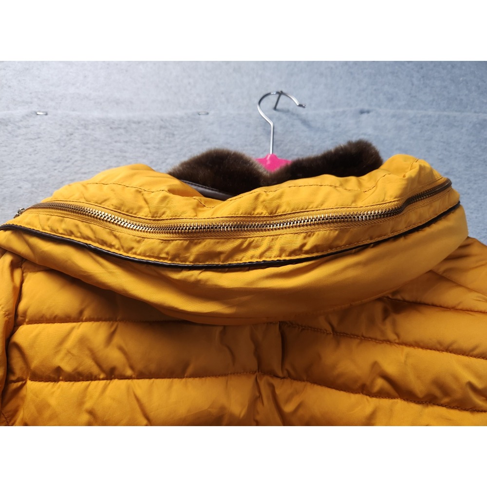 Zara Basic Mustard Yellow Quilted Puffer Jacket Womens Medium - Picture 5 of 6